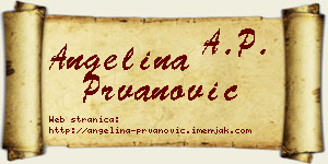 Angelina Prvanović vizit kartica